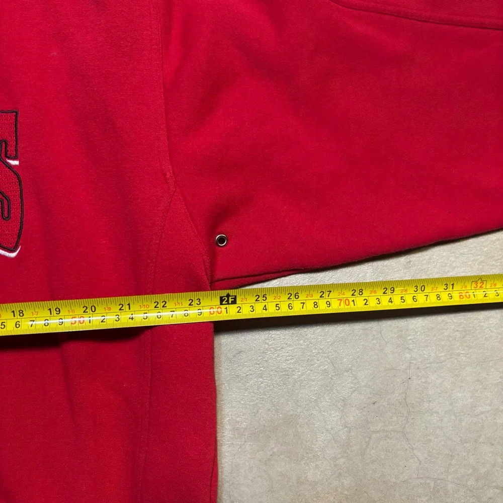 Vintage Lee Sport Chicago Blackhawks NHL Sweatshirt Red Mens XL Embroidered 90s - Picture 4 of 5